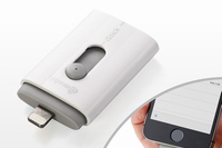 サンワダイレクトは、Lightningコネクタ搭載のUSBメモリ『LightningUSBメモリGmobi iStick(iPhone6/6Plus/iPad Air対応)600-IPLNシリーズ』を新発売した。