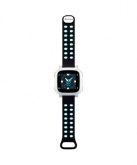 NTTドコモは、腕時計型の端末を装着した子供の活動や周辺状況をスマートフォンやパソコンから確認できるみまもりサービス「ドコッチサービス」を2015年3月から提供する。写真は、専用端末「ドコッチ 01」