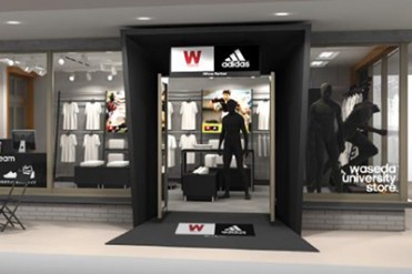 アディダスが早稲田大学内に出店 - 早大ロゴ入りTシャツやバッグなど販売