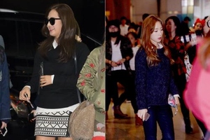 少女時代の空港ファッションが話題を集めている。写真：JOE FRESH