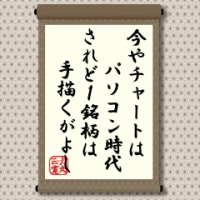 昔は、チャートをケイ線と言って方眼用紙に定規と鉛筆で手描きしたものです。駆け出し記者のころ北浜の大和証券を引け後に覗くと株式部の社員が手分けして数多くのケイ線を描いていた姿を思い出します。