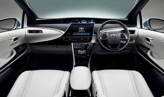 トヨタ自動車が12月に発売するセダンタイプの新型燃料電池自動車(FCV)「MIRAI(ミライ)」（写真提供：トヨタ自動車）