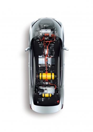 トヨタ自動車が12月に発売するセダンタイプの新型燃料電池自動車(FCV)「MIRAI(ミライ)」（写真提供：トヨタ自動車）