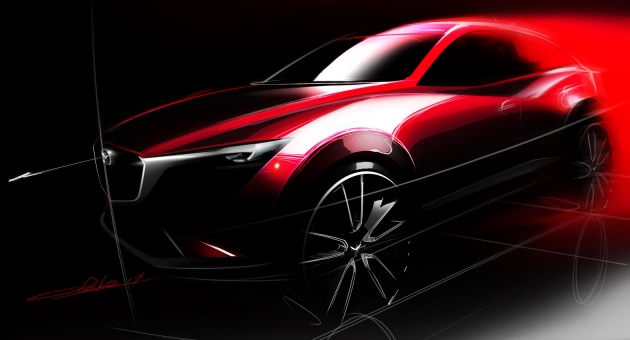 マツダは、2015年春に発売予定の新型コンパクトクロスオーバーSUV「CX-3」のデザインを公開した（写真提供：マツダ）