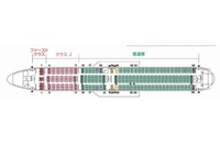 日本航空(JAL)は、国内線用のボーイング767にファーストクラスを12月8日以降、順次導入する（写真：同社発表資料より）