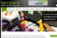 電通は、英国のソーシャルメディア・マネジメント・エージェンシー「Tempero Limited」(テンペロ社)を買収する。写真は、テンペロ社のWebサイト。