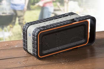 水しぶきを気にせずに使用できる防水規格IPX5を取得したBluetoothスピーカー『Bluetoothスピーカー 400-SP054』