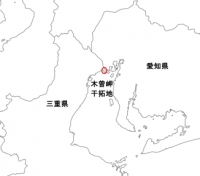 木曽岬干拓地の位置を示す図(丸紅の発表資料より)