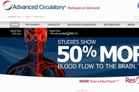 旭化成のグループ会社ZOLLは、心肺蘇生補助デバイスの胸腔内圧制御機器の製造・販売を行うAdvanced社を買収する。写真は、Advanced社のWebサイト。