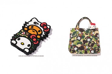 ア ベイシング エイプ×ハローキティ、コラボでウェア&雑貨を発売