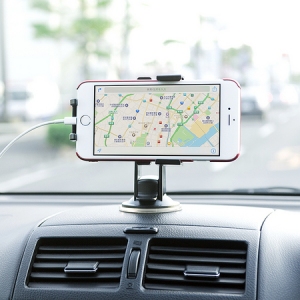 片手で簡単にセットできるオートホールド機能を搭載した『iPhone 6 Plus・スマートフォン車載ホルダー200-CAR036』 片手で簡単にセットできるオートホールド機能を搭載した『iPhone 6 Plus・スマートフォン車載ホルダー200-CAR036』