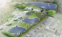 犬山浄水場 脱水および発電設備 完成予想図(月島機械、三菱電機、月島テクノメンテサービスの発表資料より)