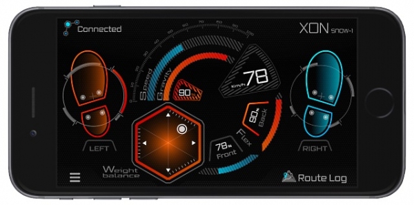 スノボに装着することで滑りを分析してスマホで確認できる「SNOW-1」