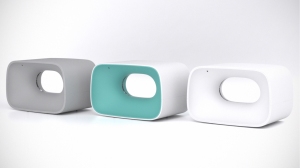 設置場所付近の音声を拾い、それを解析し遠隔地に通知できるクラウド型リスニング・デバイス「Listnr」(写真提供:Interphenom) 設置場所付近の音声を拾い、それを解析し遠隔地に通知できるクラウド型リスニング・デバイス「Listnr」(写真提供:Interphenom)