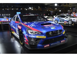 東京オートサロンのSTI SUBARUブースに展示されたNBR24に挑戦するWRX STI・NBR24参戦レーシングマシン 東京オートサロンのSTI SUBARUブースに展示されたNBR24に挑戦するWRX STI・NBR24参戦レーシングマシン