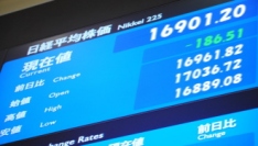 日経平均の前引けは１万６９０１円２０銭（１８６円５１銭安）、ＴＯＰＩＸは１３６２．８８ポイント（１１．８１ポイント高）、出来高概算（東証１部）は１０億２５３９万株。
