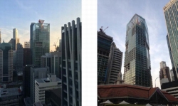 三菱地所は、シンガポールでのオフィス開発事業「CapitaGreen」のオフィスビルを完成させ、テナントの入居を開始した。写真:同社が公開したビルの外観写真 三菱地所は、シンガポールでのオフィス開発事業「CapitaGreen」のオフィスビルを完成させ、テナントの入居を開始した。写真:同社が公開したビルの外観写真