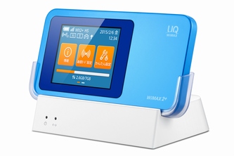 従来の2倍となる下り最大220MbpsでのWiMAX 2+通信が可能なモバイルWi-Fiルーター「Speed Wi-Fi NEXT W01」（写真提供：UQコミュニケーションズ）