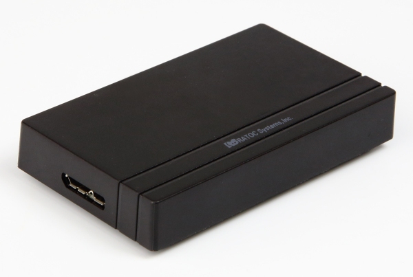 パソコンのUSBポートにDisplayPort搭載のディスプレイを接続できるアダプター「REX-USB3DP-4K」（ラトックシステムの発表資料より）