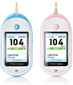 ジョンソン・エンド・ジョンソンは、糖尿病患者向け自己検査用グルコース測定器「ワンタッチベリオビュー」を販売開始した(写真:同社発表資料より) ジョンソン・エンド・ジョンソンは、糖尿病患者向け自己検査用グルコース測定器「ワンタッチベリオビュー」を販売開始した(写真:同社発表資料より)