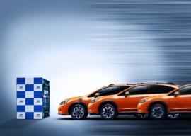 予防安全性能アセスメントの評価点で満点を獲得した「SUBARU XV」の運転支援システムの動作イメージ（写真提供：富士重工業）