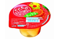 ブルボンが2月3日から順次発売するフルーツがたっぷり入ったカップゼリー『くだものいっぱいゼリー』