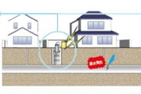 「高分子ピエゾ漏水検知システム」の概要を示す図(積水化学工業の発表資料より)