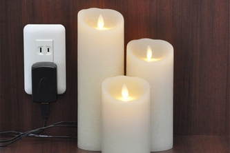 自然な炎の揺らぎを忠実に再現する特許技術を利用したLEDキャンドル『LUMINARA ピッグテール』