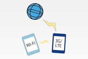 どこでも大活躍！2台あれば簡単に使える！ - Android アプリ 「ワンタッチテザリング！【端末同士を重ねるだけでテザリング！】」