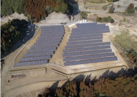 「佐賀・厳木ソーラーウェイ」太陽光発電所(日本アジアグループの発表資料より) 「佐賀・厳木ソーラーウェイ」太陽光発電所(日本アジアグループの発表資料より)