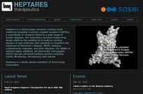 そーせいグループは、英Heptares Therapeuticsを最大4億ドルで買収した。写真は、Heptares社のWebサイト。
