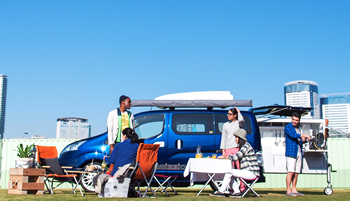 日産自動車は、「究極のスマートバーベキューカ―」の開発プロジェクトで出資を募集する（写真：同社発表資料より）