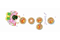 3月3日のグーグル検索画面では、ひな祭りを祝うDoodleが展開されている。
