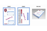 スマートレターの表裏面と組み立て後の形状（日本郵便の報道資料より）