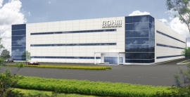 ロームのマレーシア製造子会社RWEMで建設する新棟の完成予想図(ロームの発表資料より) ロームのマレーシア製造子会社RWEMで建設する新棟の完成予想図(ロームの発表資料より)