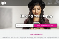 楽天は、米国のライドシェアサービス提供会社「Lyft」に出資する。写真は、Lyft社のホームページ。