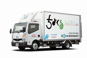 100％電気トラック「e-NT400テストトラック」モニター車（写真：日産発表資料より）