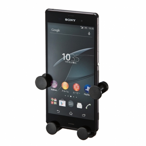 スマートフォンを冷蔵庫やキャビネットにピタッと貼り付けることができるマグネットホルダー『iPhone 6/6 Plus/スマホマグネットホルダー（冷蔵庫・キャビネット設置・汎用タイプ） 100-MR109シリーズ』