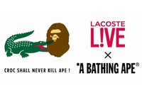 「LACOSTE L!VE」と「A BATHING APE®」のコラボレーションによるカプセルコレクションが登場