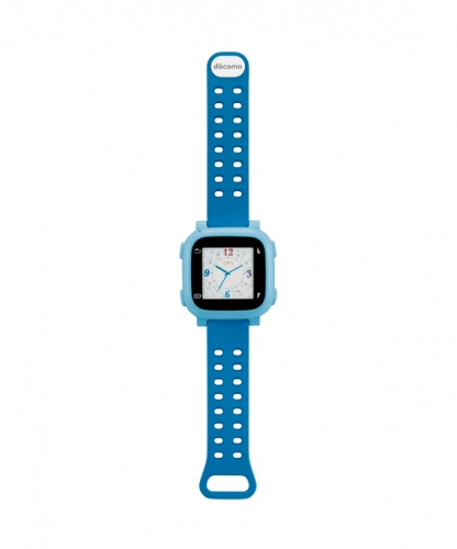 腕時計型ウェアラブル端末（ライトブルー）（写真：ドコモ発表資料より）
