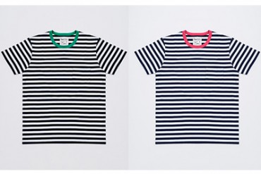 アニエスベー×アダム エ ロペ 2015年春夏第2弾、カラフルネックのボーダーTシャツやタンクトップが登場
