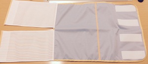 救急用12誘導心電計測布外装面（写真：帝人発表資料より）