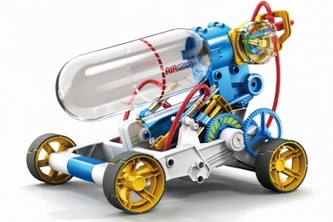 空気の力だけで走る『エアエンジンカー』（イーケイジャパン発表資料より）