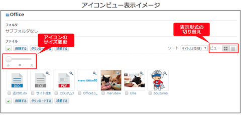 アイコンビュー画面イメージ（画像：サイボウズ発表資料より）