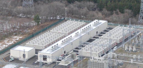 西仙台大型蓄電池システム（東芝の発表資料より）