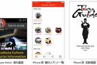 Apple Watch対応アプリ「Tokyo Guide」のイメージ （ビッグローブの発表資料より）