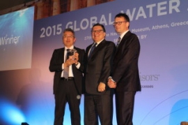 メタウォーター＜９５５１＞（東１）は、このたび、Ｇｌｏｂａｌ　Ｗａｔｅｒ　Ａｗａｒｄ　２０１５のＷａｔｅｒ　Ｔｅｃｈｎｏｌｏｇｙ　ｏｆ　ｔｈｅ　Ｙｅａｒ部門で金賞を受賞したと発表した。