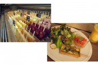 店内に入るとお馴染みの色鮮やかなアイスバーケースが目に入る(写真上)。「si・empre Cafe & Market」で提供するセットメニュー。