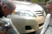 2年ぶりに娘さんと再会したわんこ。