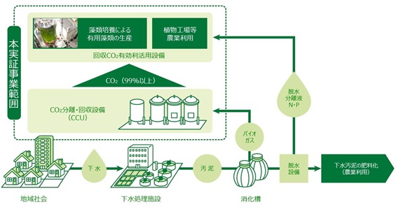 東芝などが参画する実証事業のイメージ（東芝の発表資料より）